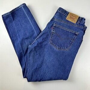 Vintage Levi's 505 Straight Leg Jeans Men W42‎ L32 Blue Denim Made in Canada